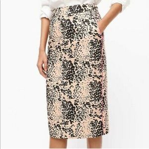 J. Crew Animal Print Pencil Skirt